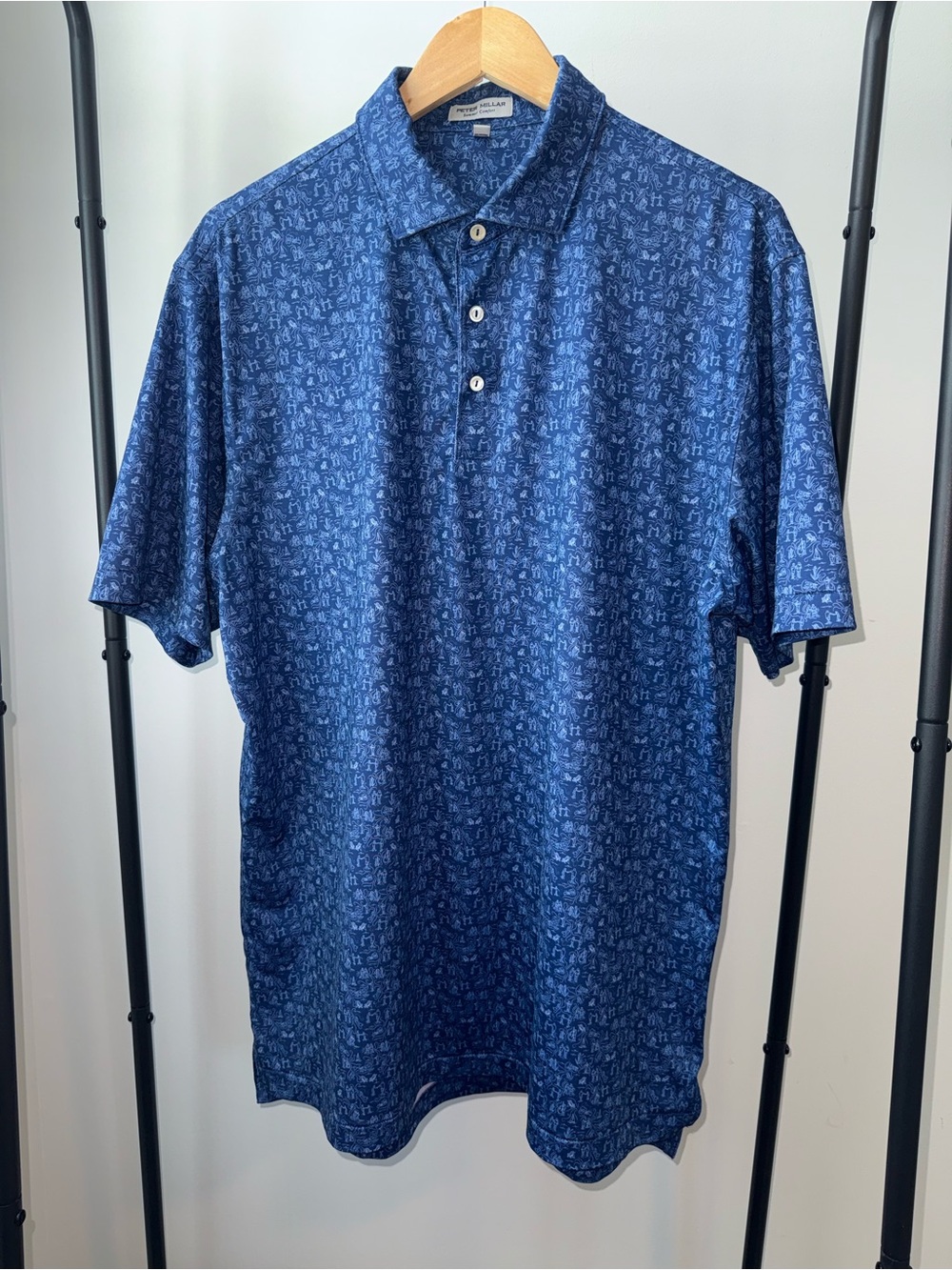 Peter Millar Golf Polo in Carolina Shag Print